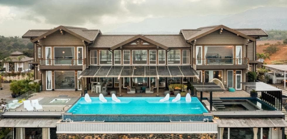 Poolside Outside View Of Blue Diamond, Pune